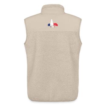 Arras City Skyline Frankreich Landmark Map - Unisex Sherpaweste von Stanley/Stella - Beige - Hinten - AI Model Male 178 light (178cm)