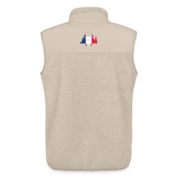Lyon City Skyline France Landmark Map - Unisex Sherpa Gilet by Stanley/Stella - beige - Back - AI Model Male 178 light (178cm)
