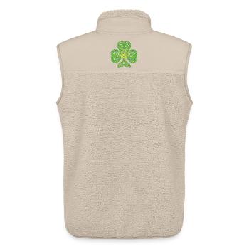 Irish clover - Unisex Sherpa Gilet by Stanley/Stella - beige - Back - AI Model Male 178 light (178cm)