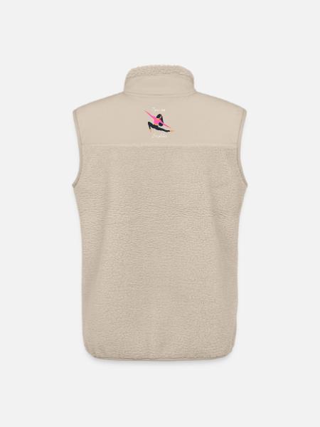 J'peux pas j'ai pilâtes - Veste sans manches sherpa unisexe Stanley/Stella - beige