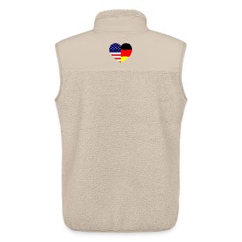 USA und Deutschland - Unisex Sherpaweste von Stanley/Stella - Beige - Hinten - AI Model Male 178 light (178cm)