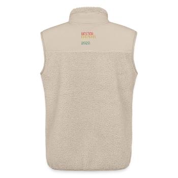 Bester Ehemann seit 2020 - Unisex Sherpaweste von Stanley/Stella - Beige - Hinten - AI Model Male 178 light (178cm)