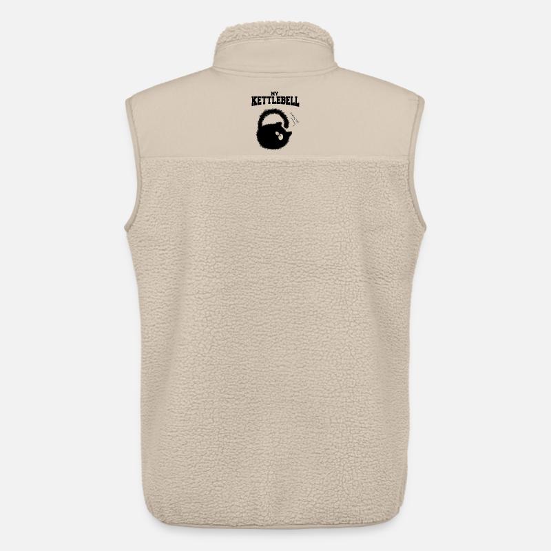 Meine Kettlebell oder Kitte .. Glocke. - Unisex Sherpaweste von Stanley/Stella - Beige