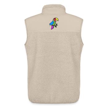 Natur Vogel Tiere - Unisex Sherpaweste von Stanley/Stella - Beige - Hinten - AI Model Male 178 light (178cm)