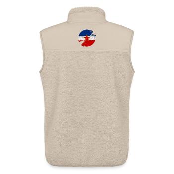 Jugoslawien Vintage Flaggen Kreis - Unisex Sherpaweste von Stanley/Stella - Beige - Hinten - AI Model Male 178 light (178cm)