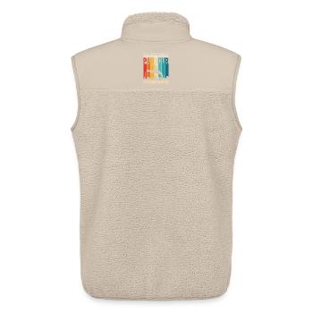 Le parkour est important pour les amateurs de parkour - Veste sans manches sherpa unisexe Stanley/Stella - beige - Dos - AI Model Male 178 light (178cm)