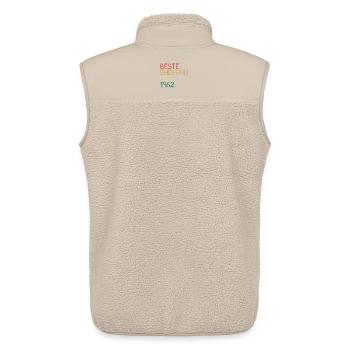 Beste Ehefrau Seit 1962 - Jahrestag Geschenk - Unisex Sherpaweste von Stanley/Stella - Beige - Hinten - AI Model Male 178 light (178cm)