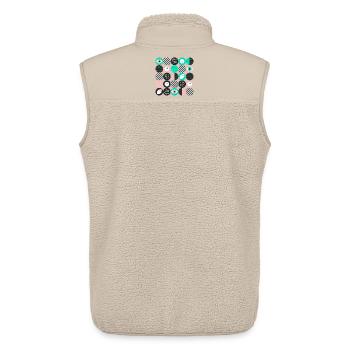 mutiger Minimalismus l Punkte l mint & pink - Unisex Sherpaweste von Stanley/Stella - Beige - Hinten - AI Model Male 178 light (178cm)