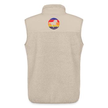 Icelandic Horses Horse Love Gallop Horses Riding - Unisex Sherpa Gilet by Stanley/Stella - beige - Back - AI Model Male 178 light (178cm)