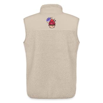 Nachspeise Naschen Süßigkeiten Cupcake Statement - Unisex Sherpaweste von Stanley/Stella - Beige - Hinten - AI Model Male 178 light (178cm)