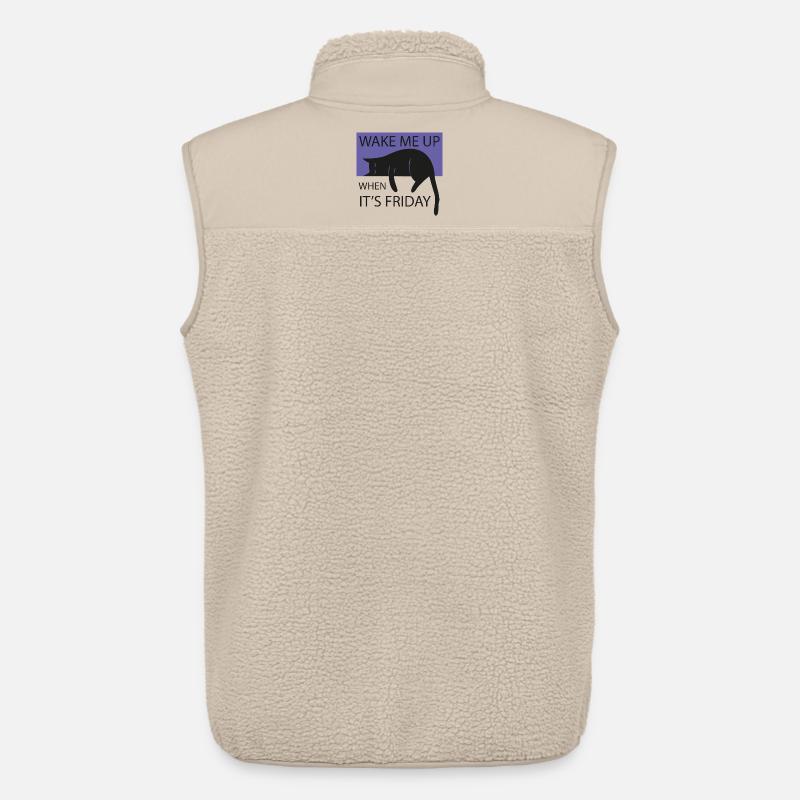 Wake me up when it's friday! - Unisex Sherpaweste von Stanley/Stella - Beige