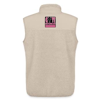 Gute Besserung wünschen - Unisex Sherpaweste von Stanley/Stella - Beige - Hinten - AI Model Male 178 light (178cm)