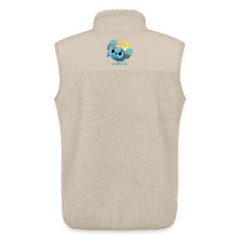 Cancer des signes du zodiaque - Veste sans manches sherpa unisexe Stanley/Stella - beige - Dos - AI Model Male 178 light (178cm)