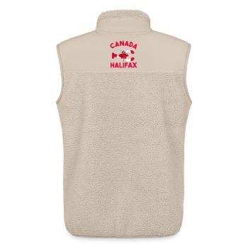 Kanada Canada Halifax Himmer - Unisex Sherpaweste von Stanley/Stella - Beige - Hinten - AI Model Male 178 light (178cm)
