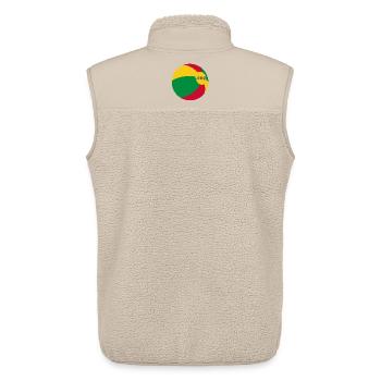 Ærø Beach Ball Denmark Flag Baltic Sea Denmark Aeroe - Unisex Sherpa Gilet by Stanley/Stella - beige - Back - AI Model Male 178 light (178cm)