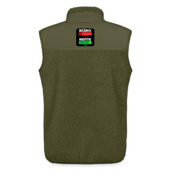 Abschiedsgeschenke für Rentner - RENTE - Unisex Sherpaweste von Stanley/Stella - Khaki - Hinten - AI Model Male 178 light (178cm)