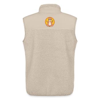 Cool Chill Sloth Mammal Relax Vegetarian - Unisex Sherpa Gilet by Stanley/Stella - beige - Back - AI Model Male 178 light (178cm)