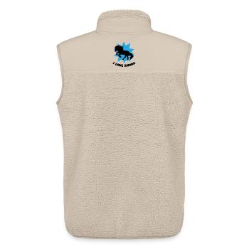 Pferde Islandpferde Statement Reiten Pferdeliebe - Unisex Sherpaweste von Stanley/Stella - Beige - Hinten - AI Model Male 178 light (178cm)