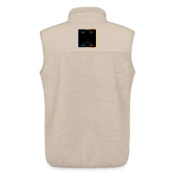 NAME TAG RAINBOW - Unisex Sherpa Gilet by Stanley/Stella - beige - Back - AI Model Male 178 light (178cm)