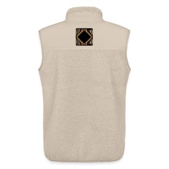 DESIGN YOUR OWN CHRISTMAS - Unisex Sherpa Gilet by Stanley/Stella - beige - Back - AI Model Male 178 light (178cm)