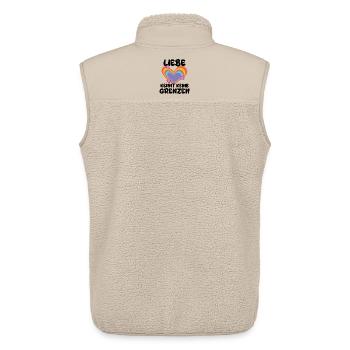 Gleichberechtigung Lgbt beziehung Herz Statement - Unisex Sherpaweste von Stanley/Stella - Beige - Hinten - AI Model Male 178 light (178cm)