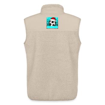 Christmas Football - Unisex Sherpa Gilet by Stanley/Stella - beige - Back - AI Model Male 178 light (178cm)