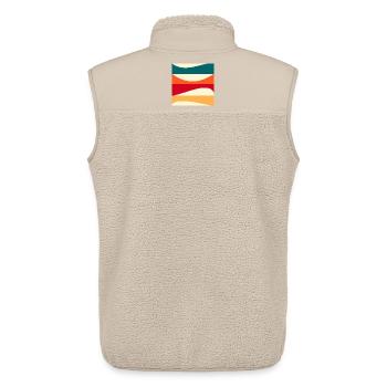 constructivisme - Veste sans manches sherpa unisexe Stanley/Stella - beige - Dos - AI Model Male 178 light (178cm)