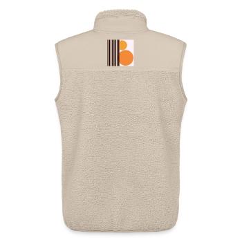 Geometry Abstract Art - Unisex Sherpa Gilet by Stanley/Stella - beige - Back - AI Model Male 178 light (178cm)