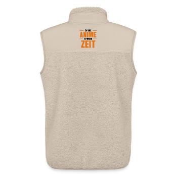 Japanisch Statement Nerdy Manga Anemi Otaku - Unisex Sherpaweste von Stanley/Stella - Beige - Hinten - AI Model Male 178 light (178cm)