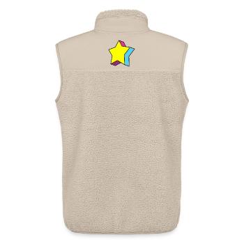 Star Stern - Unisex Sherpaweste von Stanley/Stella - Beige - Hinten - AI Model Male 178 light (178cm)