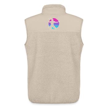 Handball Handball Joueur de handball féminin - Veste sans manches sherpa unisexe Stanley/Stella - beige - Dos - AI Model Male 178 light (178cm)
