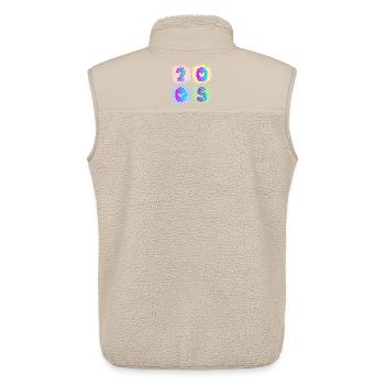 Year of birth 2005 - 21st birthday - Unisex Sherpa Gilet by Stanley/Stella - beige - Back - AI Model Male 178 light (178cm)