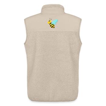 Fliegende anmutige Biene - Unisex Sherpaweste von Stanley/Stella - Beige - Hinten - AI Model Male 178 light (178cm)