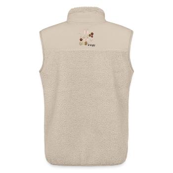 Design de lapin de Pâques Be Hoppy Cute - Veste sans manches sherpa unisexe Stanley/Stella - beige - Dos - AI Model Male 178 light (178cm)