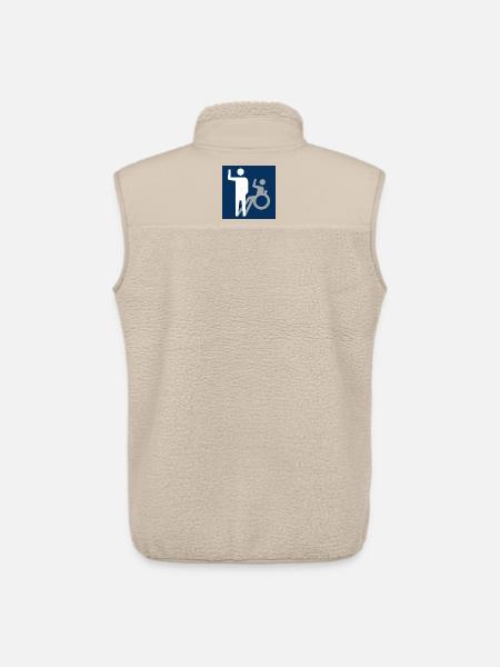 Not all disabilities are visible * - Unisex Sherpa Gilet by Stanley/Stella - beige