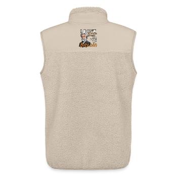 Bitcoin-Grafik | Krypto-Sprichwort | Krypto-Merch - Unisex Sherpaweste von Stanley/Stella - Beige - Hinten - AI Model Male 178 light (178cm)