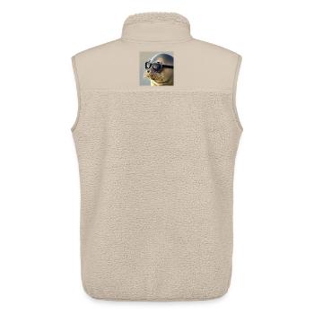 Seehund mit Sonnenbrille - Unisex Sherpaweste von Stanley/Stella - Beige - Hinten - AI Model Male 178 light (178cm)