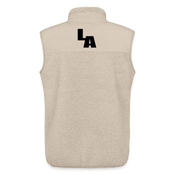 LOS ANGELES Kalifornien - Unisex Sherpaweste von Stanley/Stella - Beige - Hinten - AI Model Male 178 light (178cm)