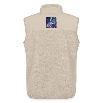 Cybercity - City in the future - Unisex Sherpaweste von Stanley/Stella - Beige - Hinten - AI Model Male 178 light (178cm)