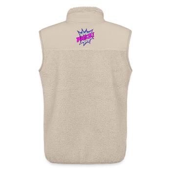 ANNÉE DE NAISSANCE POPART 1983 - Veste sans manches sherpa unisexe Stanley/Stella - beige - Dos - AI Model Male 178 light (178cm)
