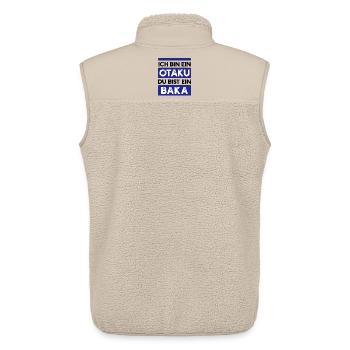 Japanese Statement Manga Comic Anime Animation - Unisex Sherpa Gilet by Stanley/Stella - beige - Back - AI Model Male 178 light (178cm)