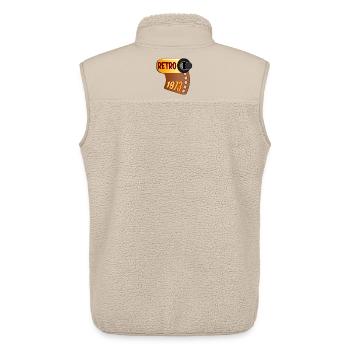 BIRTHDAY 1973 RETRO PHOTOGRAPHY - Unisex Sherpa Gilet by Stanley/Stella - beige - Back - AI Model Male 178 light (178cm)