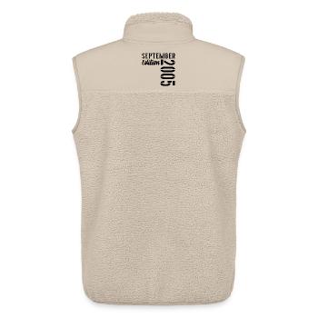 21E ANNIVERSAIRE SEPTEMBRE 2005 - Veste sans manches sherpa unisexe Stanley/Stella - beige - Dos - AI Model Male 178 light (178cm)