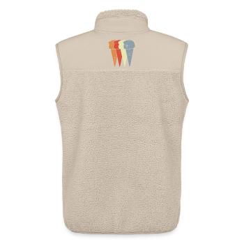 Vintage Eistüten - Unisex Sherpaweste von Stanley/Stella - Beige - Hinten - AI Model Male 178 light (178cm)