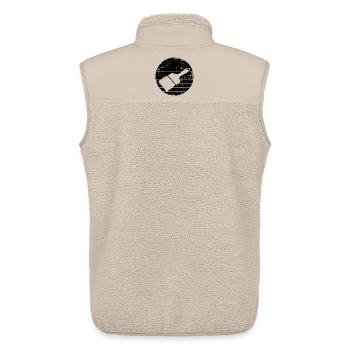 Pinceaux de peintre - Veste sans manches sherpa unisexe Stanley/Stella - beige - Dos - AI Model Male 178 light (178cm)