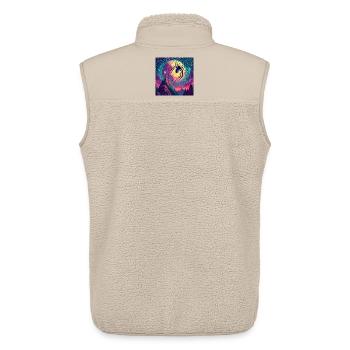 Moon Spiderweb - Unisex Sherpaweste von Stanley/Stella - Beige - Hinten - AI Model Male 178 light (178cm)