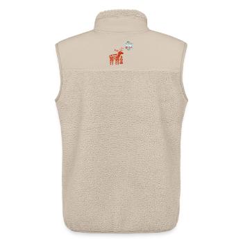 un joyeux Noël - Veste sans manches sherpa unisexe Stanley/Stella - beige - Dos - AI Model Male 178 light (178cm)