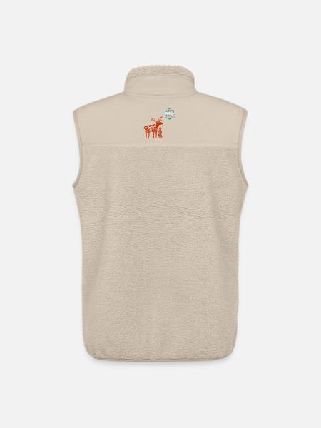 a very merry Christmas - Unisex Sherpa Gilet by Stanley/Stella - beige