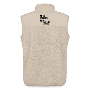 Wanderer Camping Statement Campingplatz Ferien - Unisex Sherpaweste von Stanley/Stella - Beige - Hinten - AI Model Male 178 light (178cm)