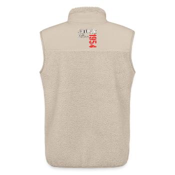 73 Jahre alt - Januar 1953 Geburtstag - Unisex Sherpaweste von Stanley/Stella - Beige - Hinten - AI Model Male 178 light (178cm)